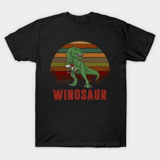 Winosaurus Vintage Wine T-rex Shirt T-Shirt